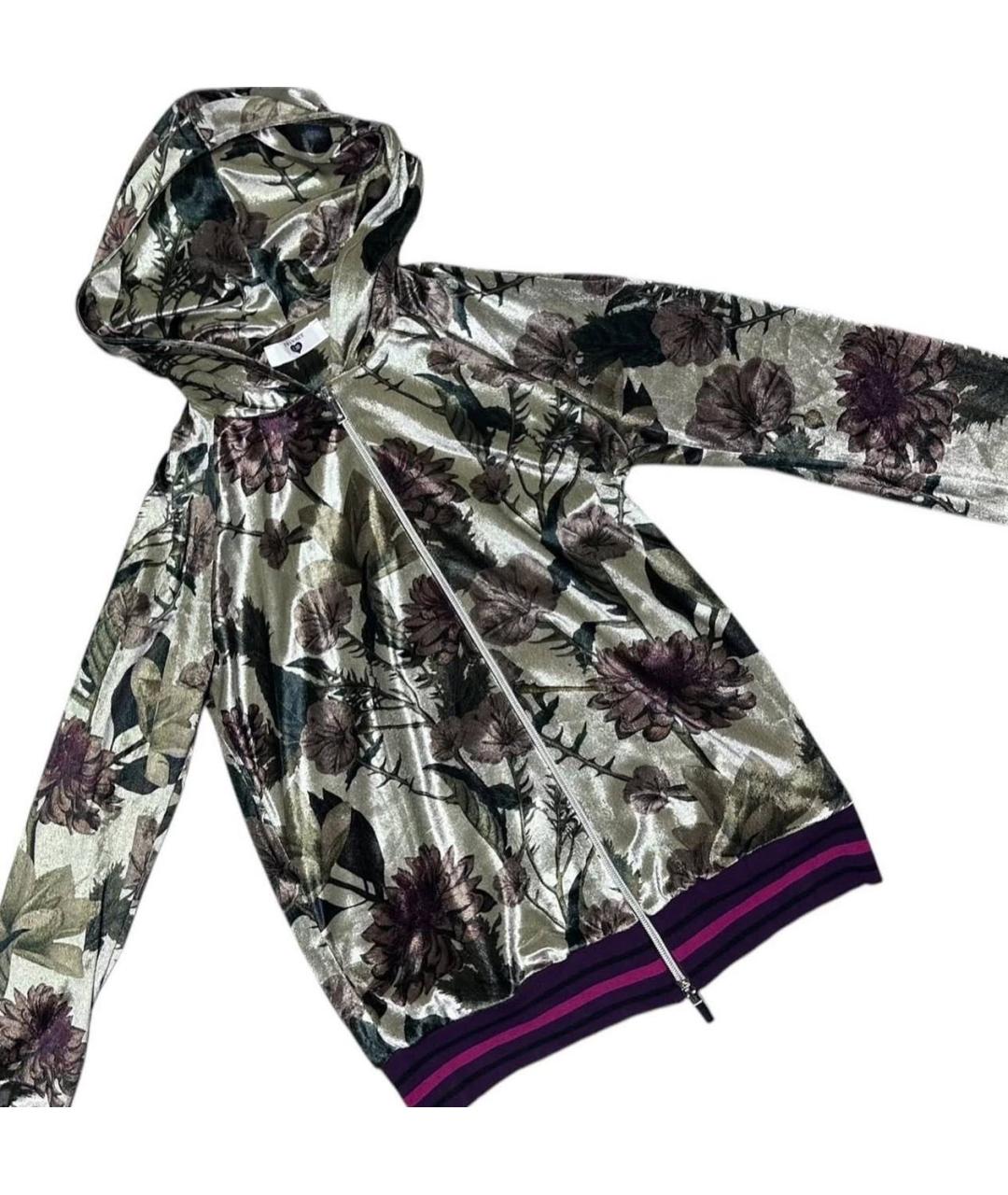 TWIN-SET Мульти велюровая спортивная куртка, фото 8