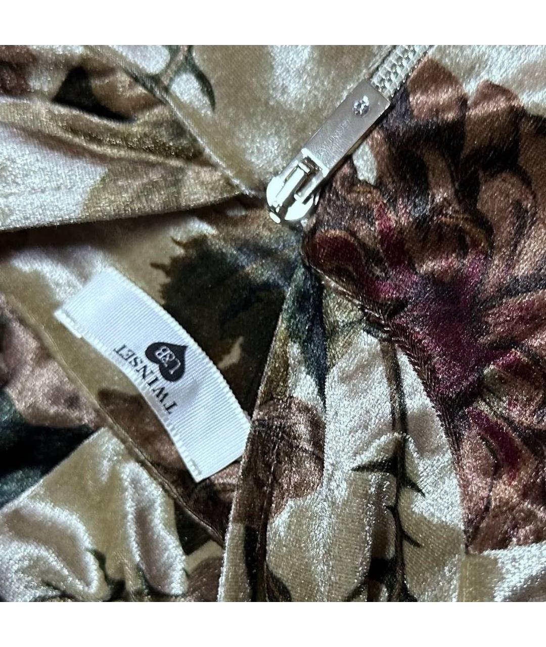 TWIN-SET Мульти велюровая спортивная куртка, фото 3