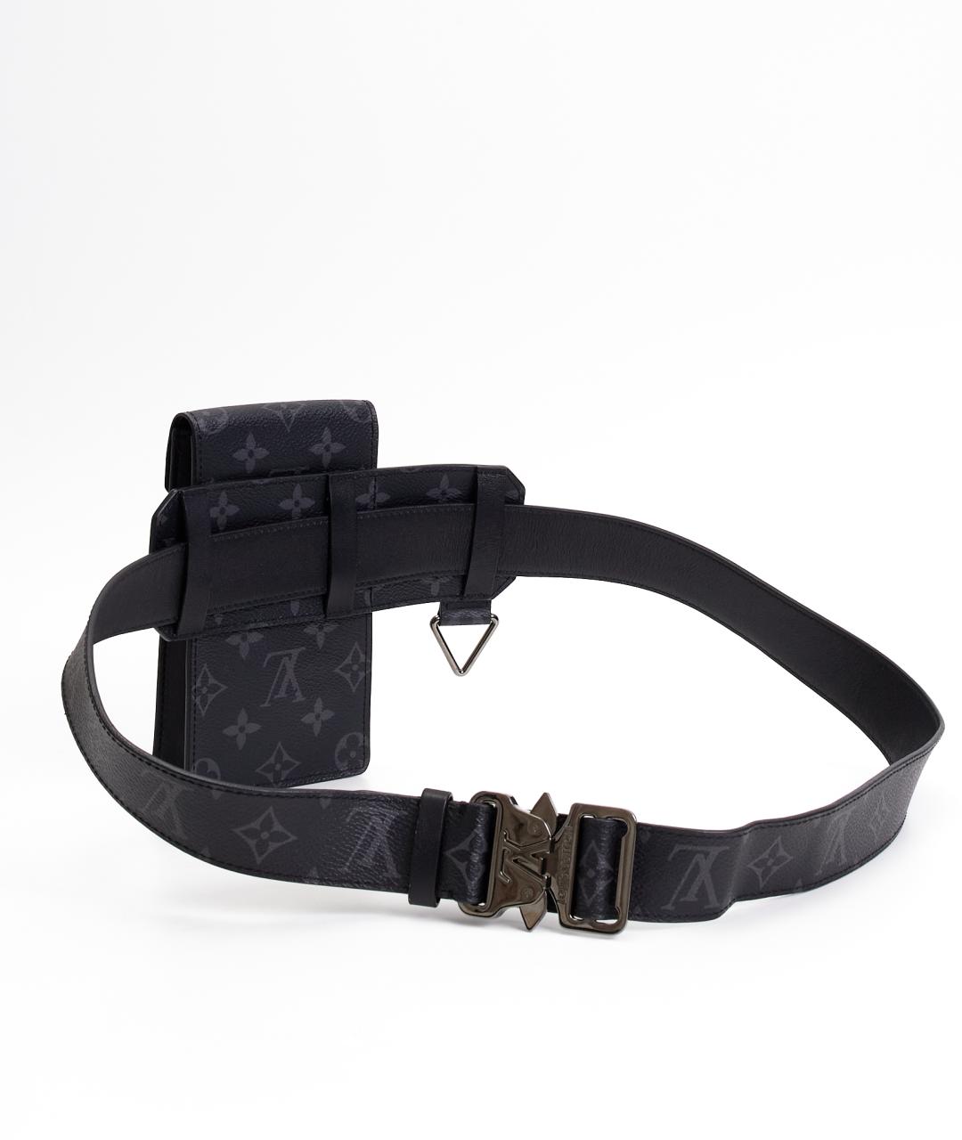 LOUIS VUITTON Черный ремень, фото 4
