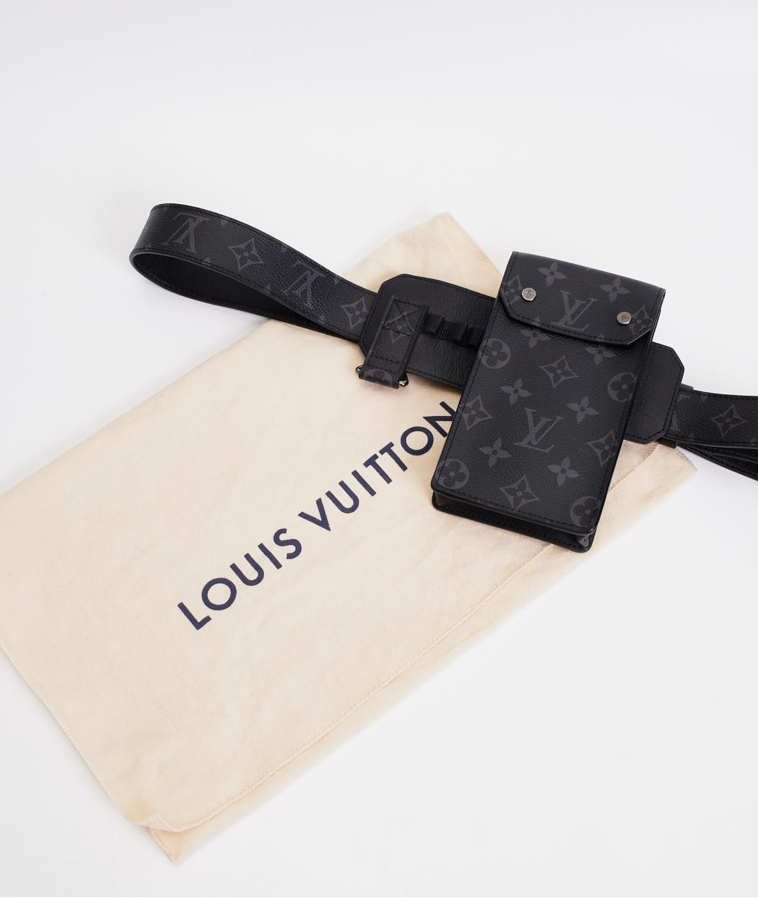 LOUIS VUITTON Черный ремень, фото 2
