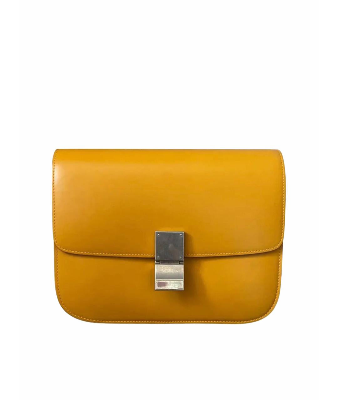 CELINE Оранжевая кожаная сумка через плечо, фото 1