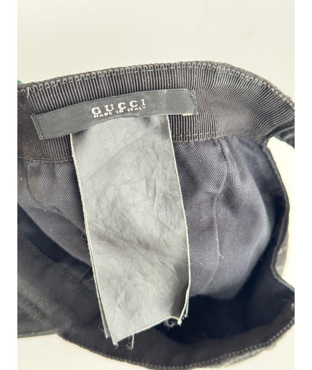 GUCCI Черная хлопковая кепка/бейсболка, фото 7