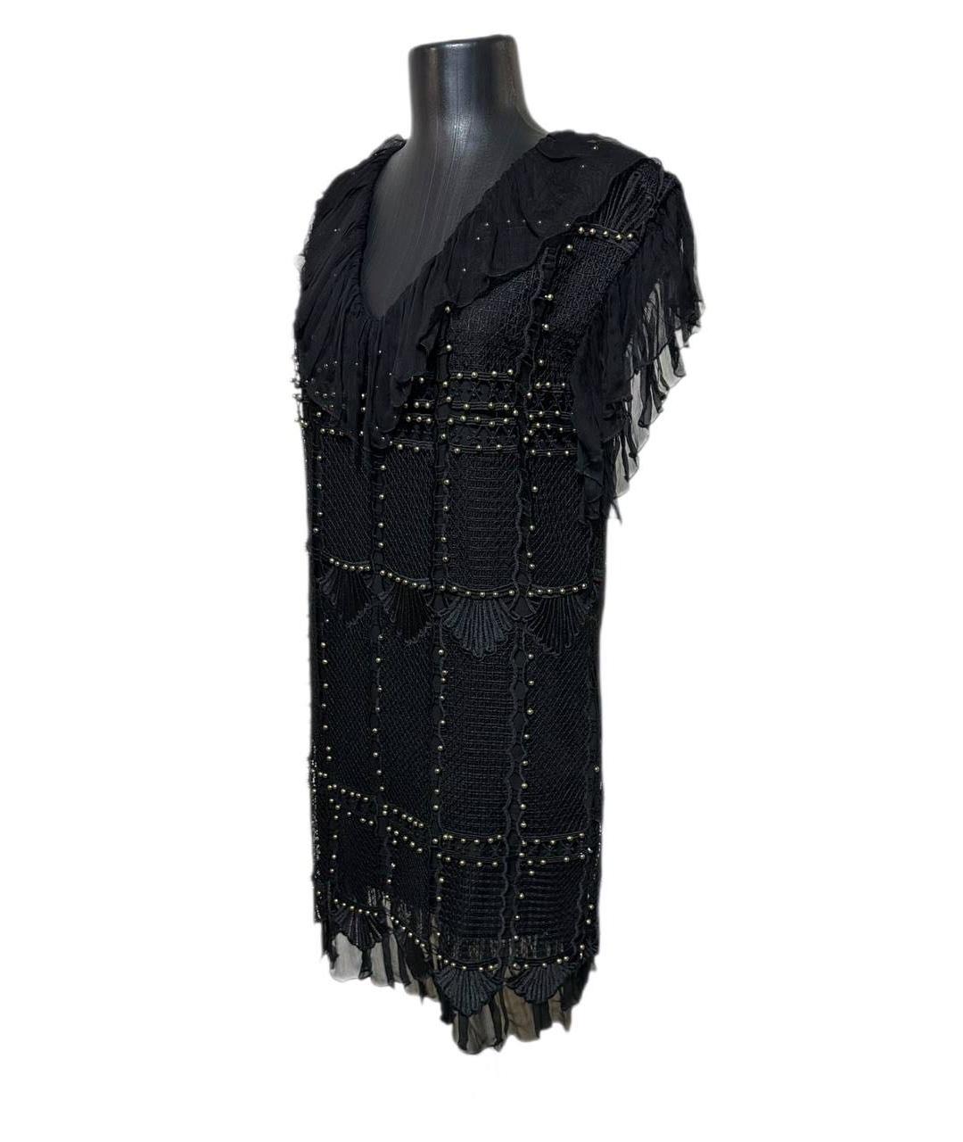 NISSA Черное шелковое коктейльное платье, фото 5