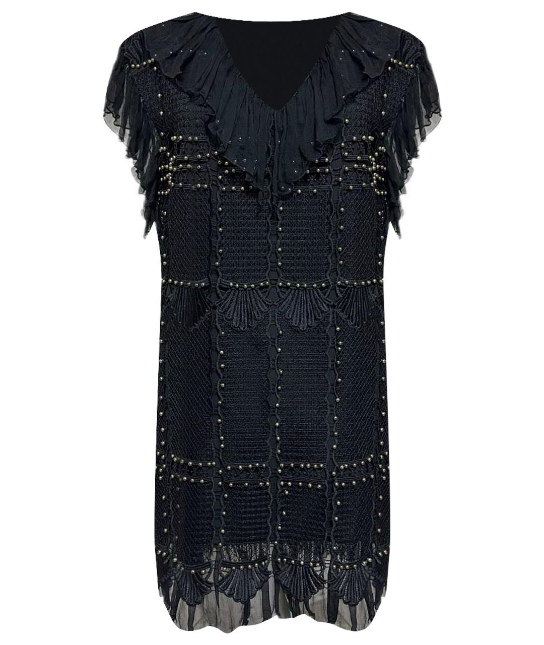 NISSA Черное шелковое коктейльное платье, фото 1