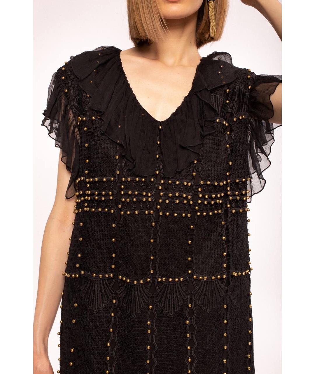 NISSA Черное шелковое коктейльное платье, фото 8