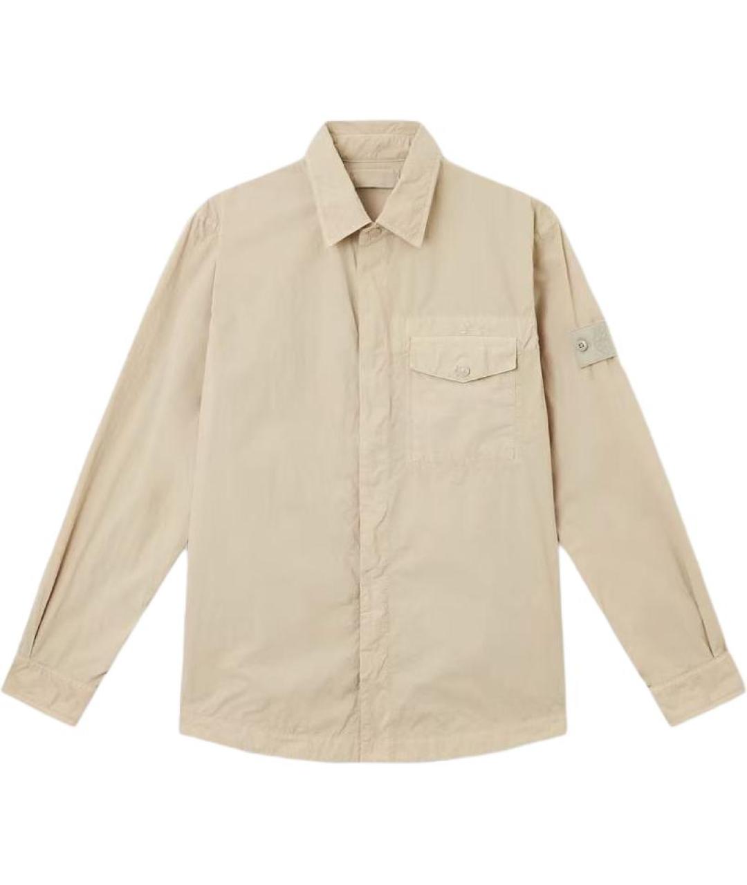 STONE ISLAND Бежевая кэжуал рубашка, фото 1