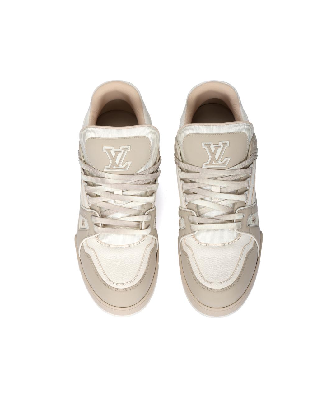 LOUIS VUITTON Зеленые кожаные кроссовки, фото 3