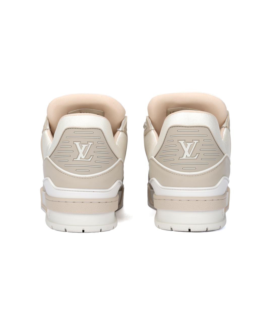 LOUIS VUITTON Зеленые кожаные кроссовки, фото 4