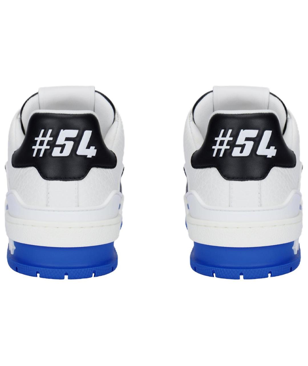 LOUIS VUITTON Синие кожаные кроссовки, фото 4