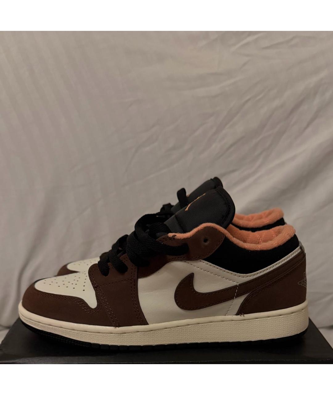 JORDAN Коричневые кожаные кеды, фото 8