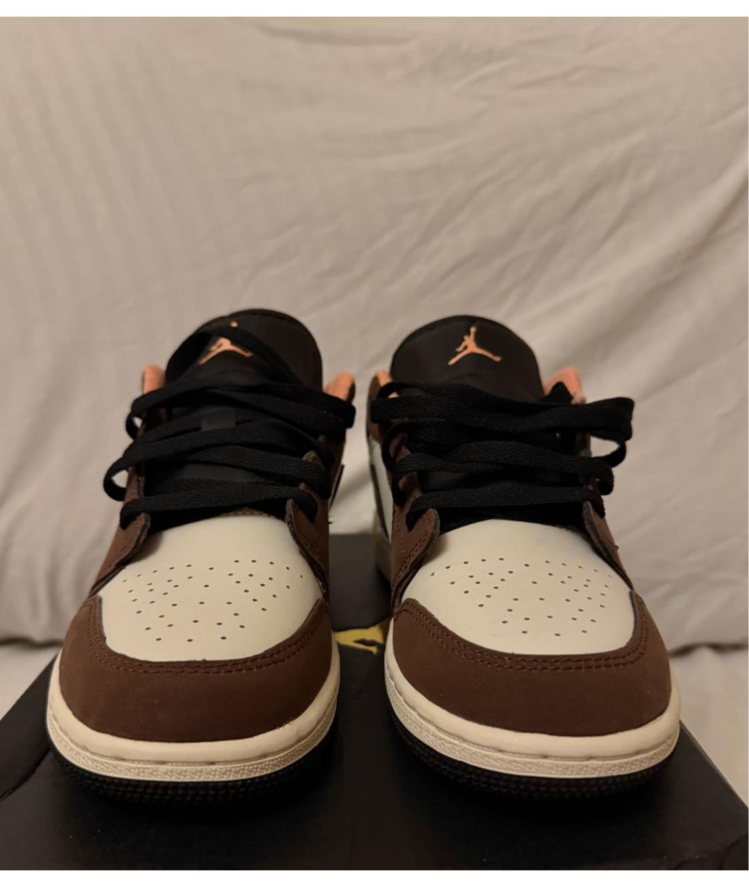 JORDAN Коричневые кожаные кеды, фото 2