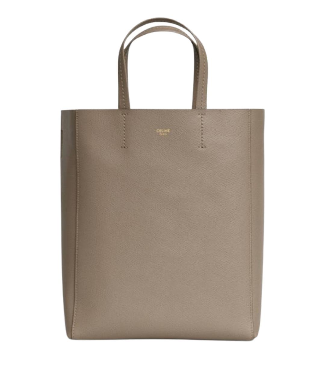 CELINE Серая кожаная сумка через плечо, фото 1