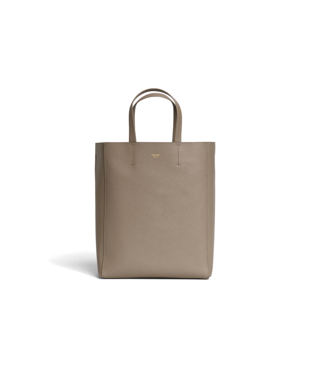 CELINE Серая кожаная сумка через плечо, фото 4