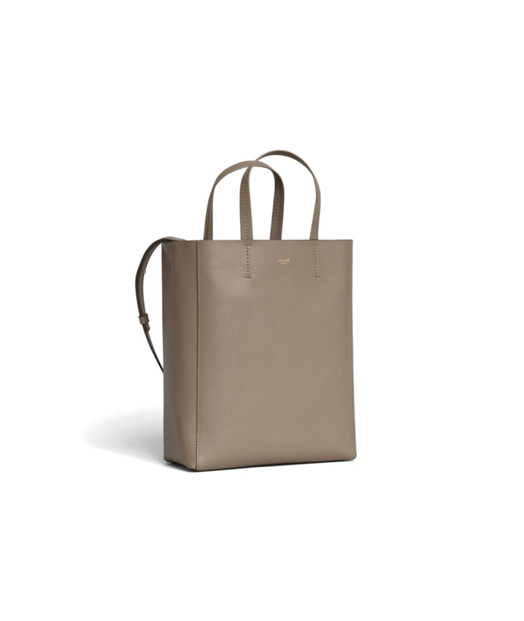 CELINE Серая кожаная сумка через плечо, фото 2