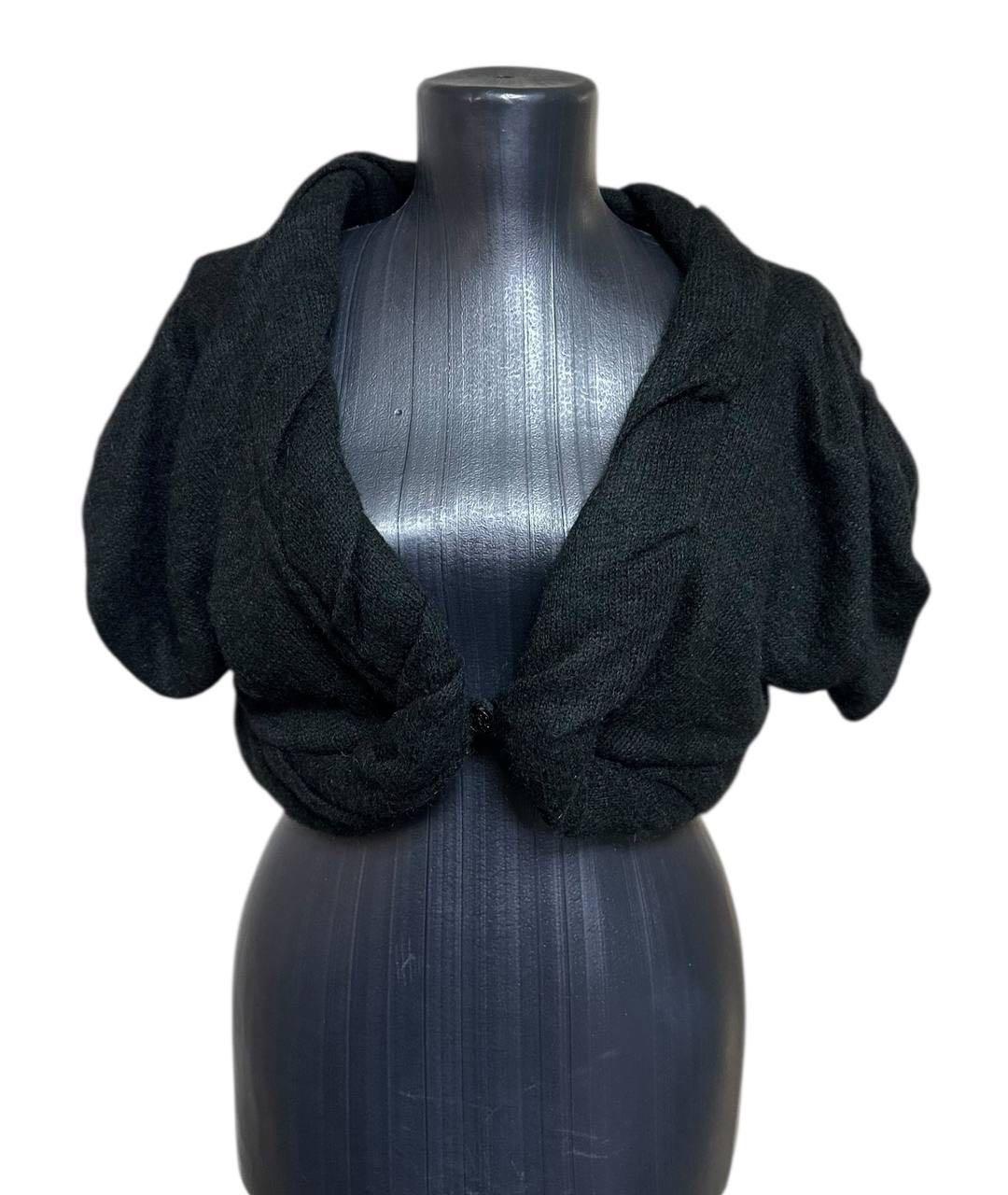 PATRIZIA PEPE Черный шерстяной кардиган, фото 9