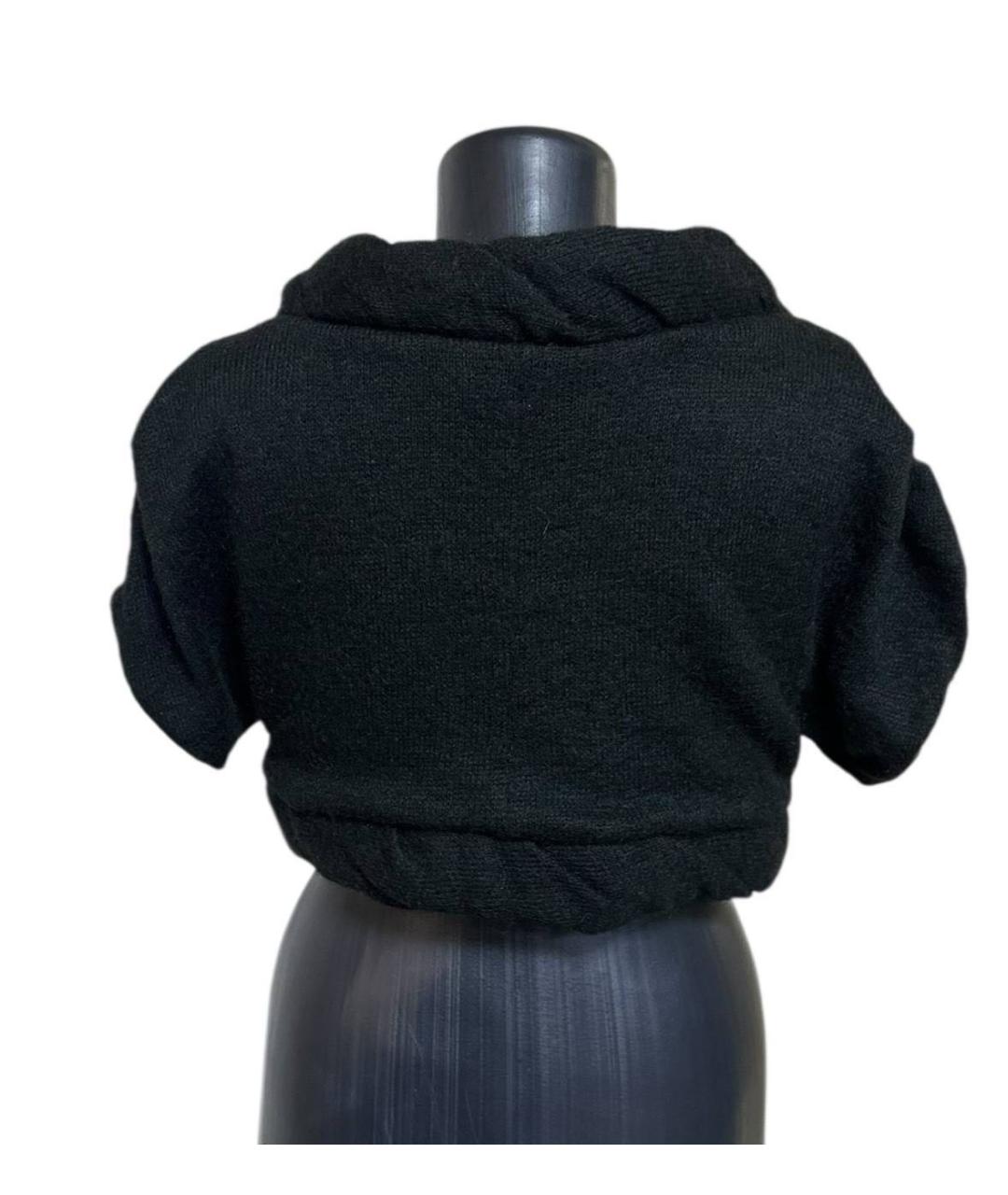 PATRIZIA PEPE Черный шерстяной кардиган, фото 2