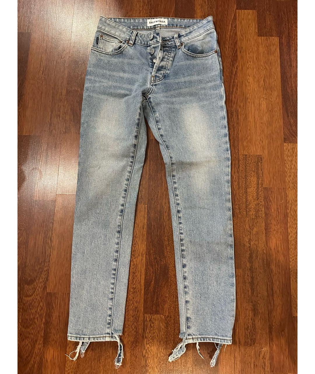 BALENCIAGA Голубые прямые джинсы, фото 5