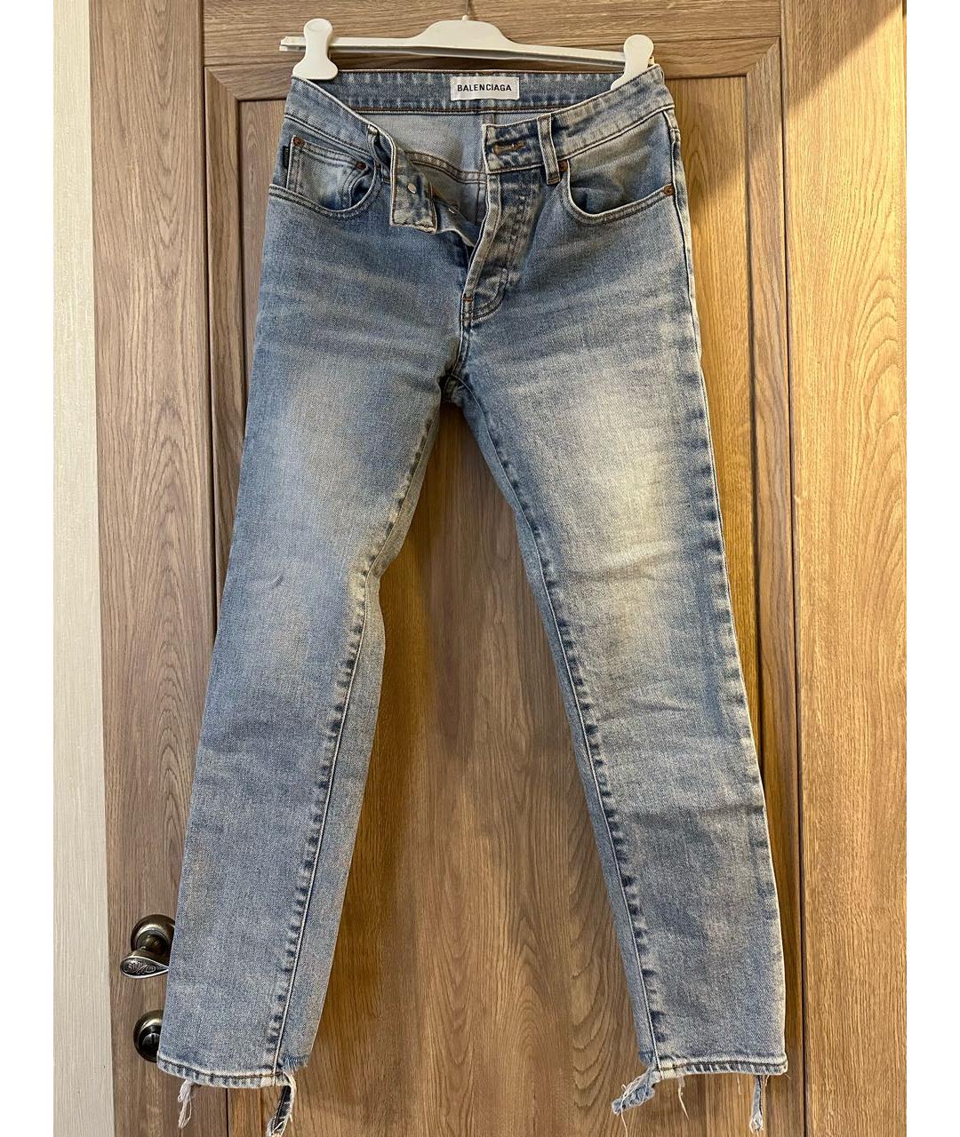 BALENCIAGA Голубые прямые джинсы, фото 7