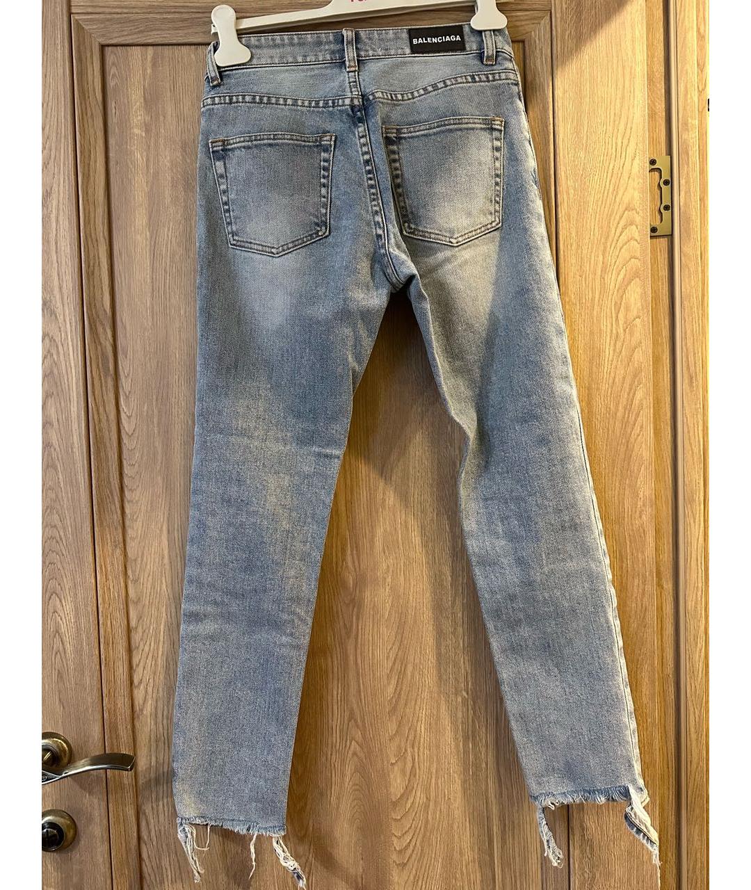BALENCIAGA Голубые прямые джинсы, фото 2
