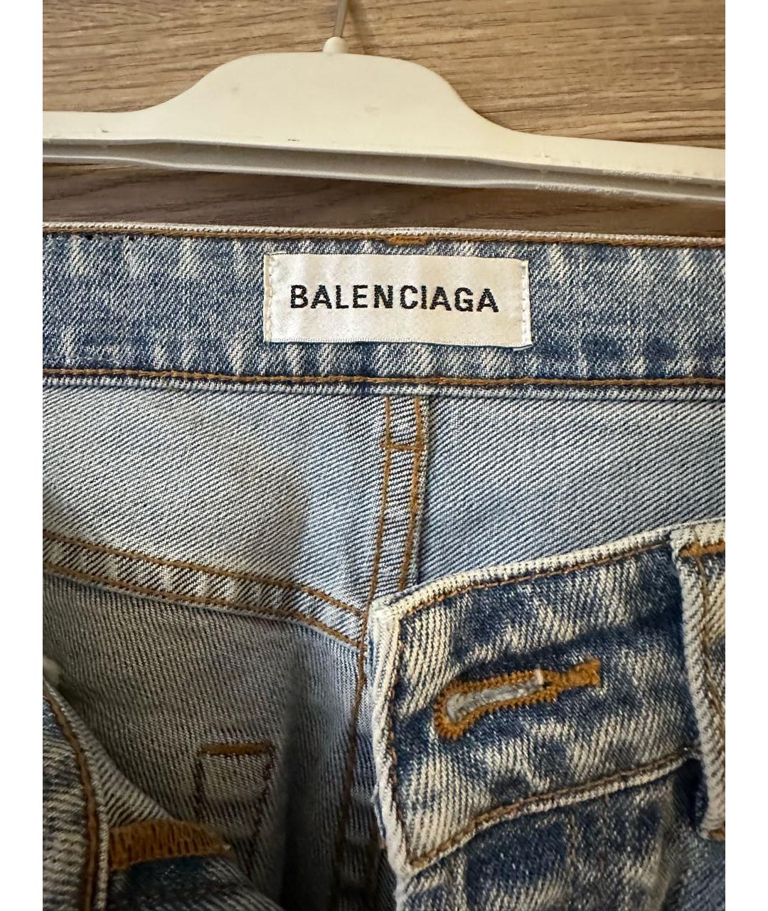 BALENCIAGA Голубые прямые джинсы, фото 3