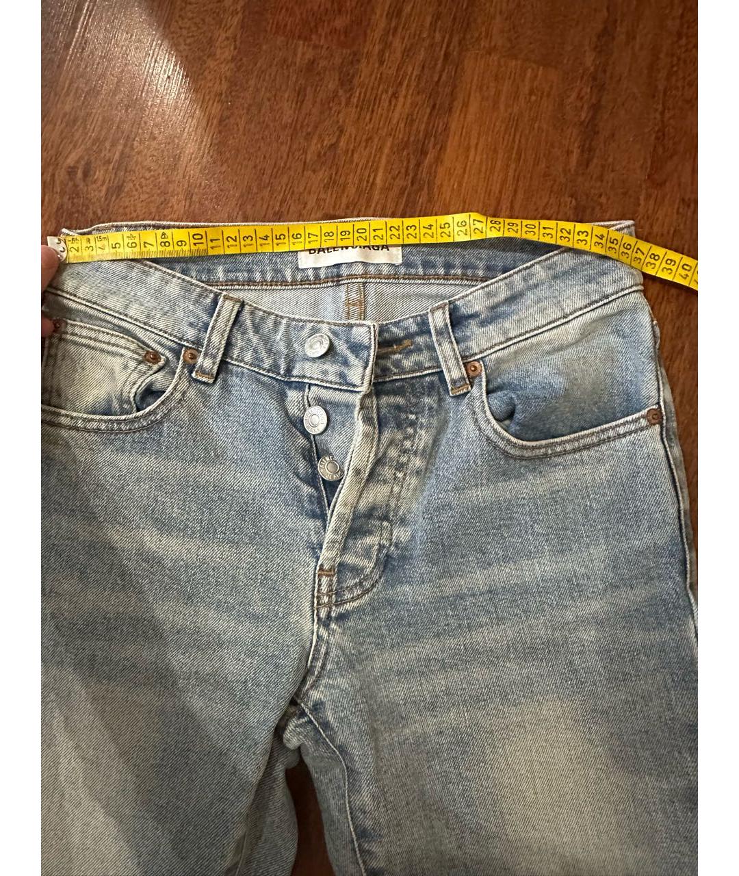 BALENCIAGA Голубые прямые джинсы, фото 6