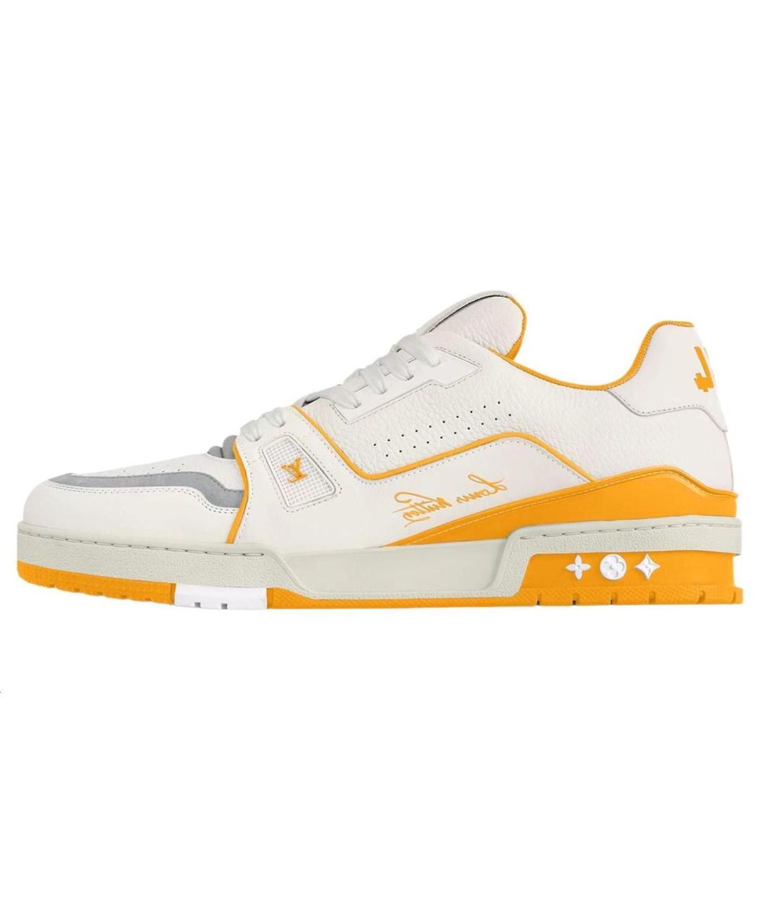 LOUIS VUITTON Желтые низкие кроссовки / кеды, фото 2