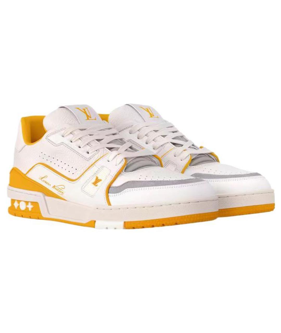 LOUIS VUITTON Желтые низкие кроссовки / кеды, фото 3