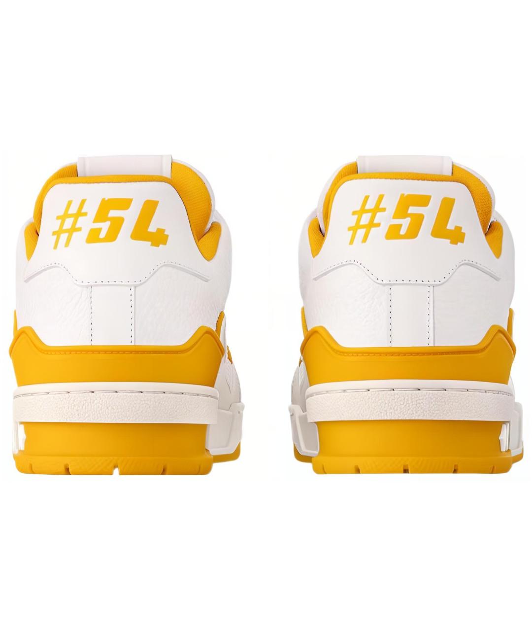 LOUIS VUITTON Желтые низкие кроссовки / кеды, фото 5