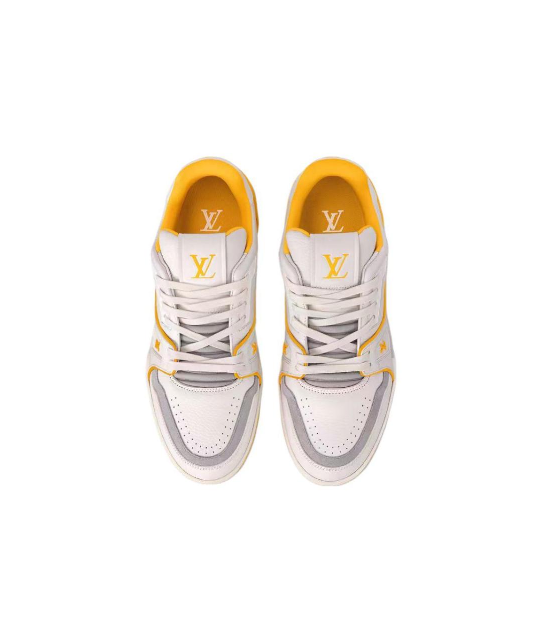 LOUIS VUITTON Желтые низкие кроссовки / кеды, фото 4