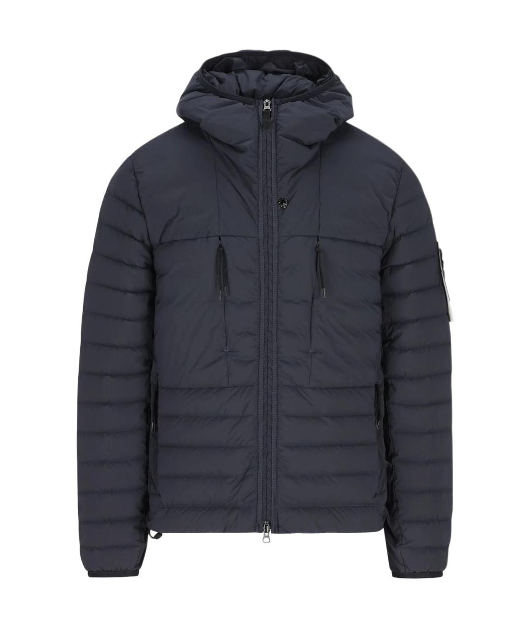 STONE ISLAND Темно-синяя полиамидовая куртка, фото 1