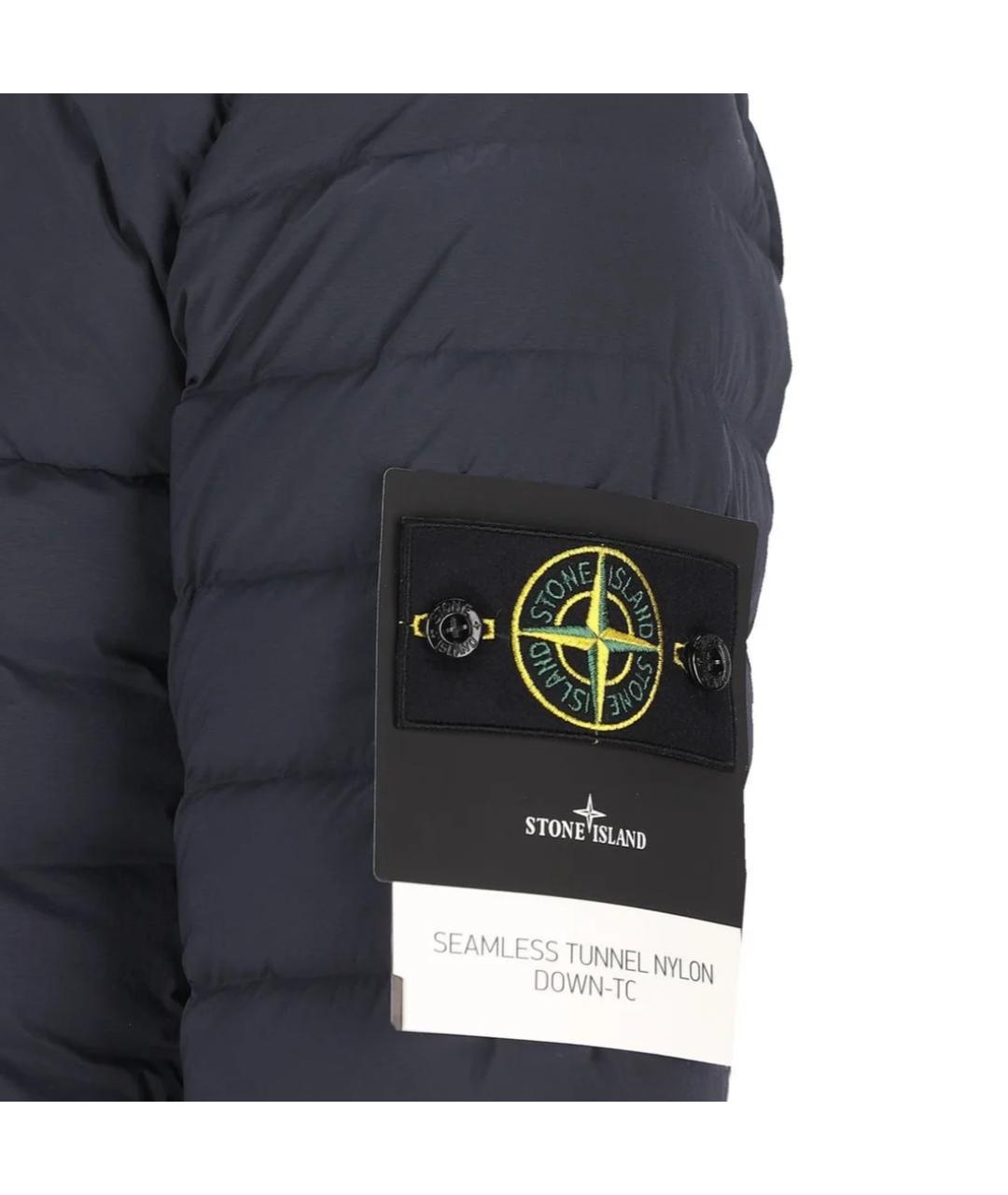 STONE ISLAND Темно-синяя полиамидовая куртка, фото 5