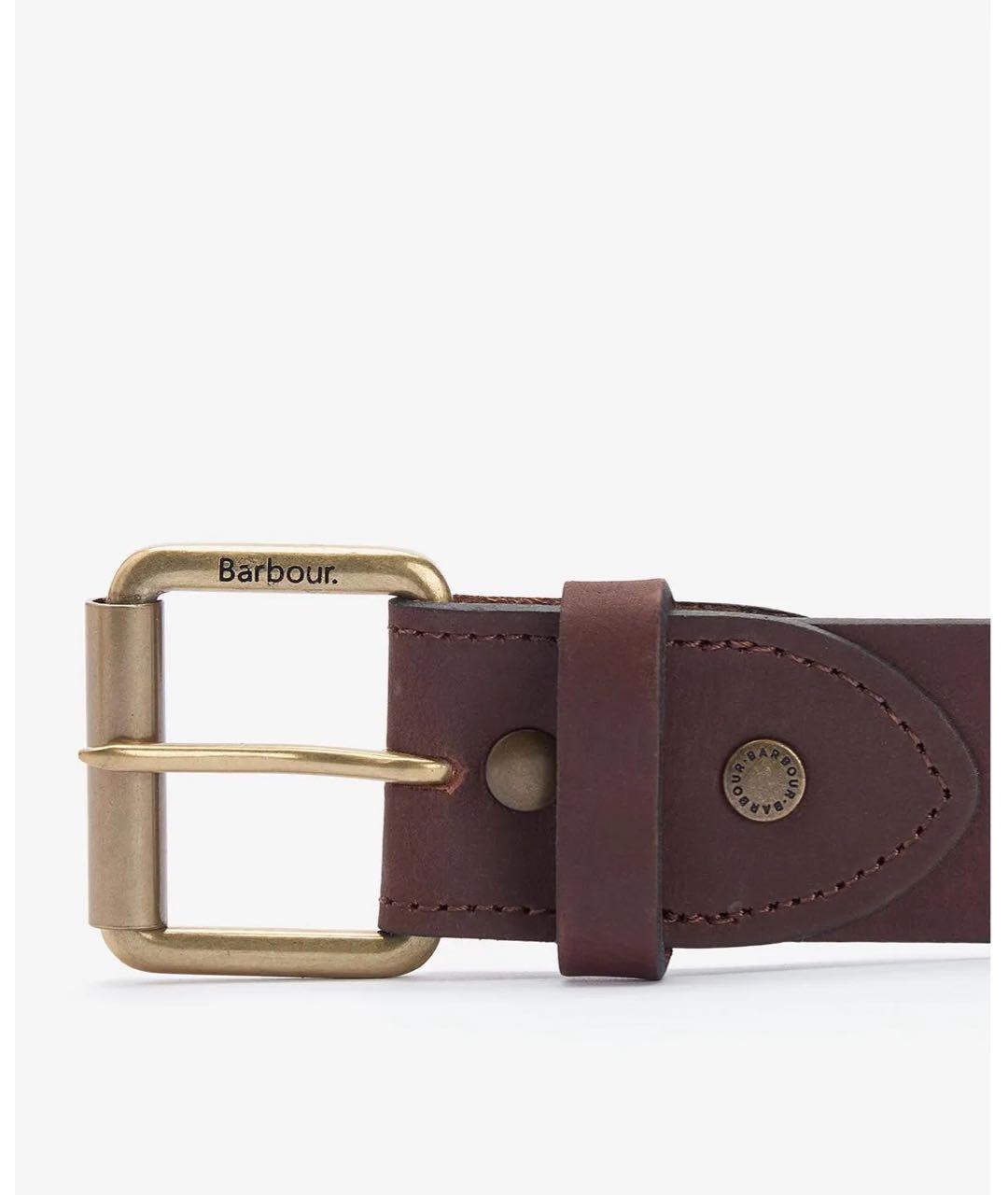BARBOUR Коричневый кожаный ремень, фото 2