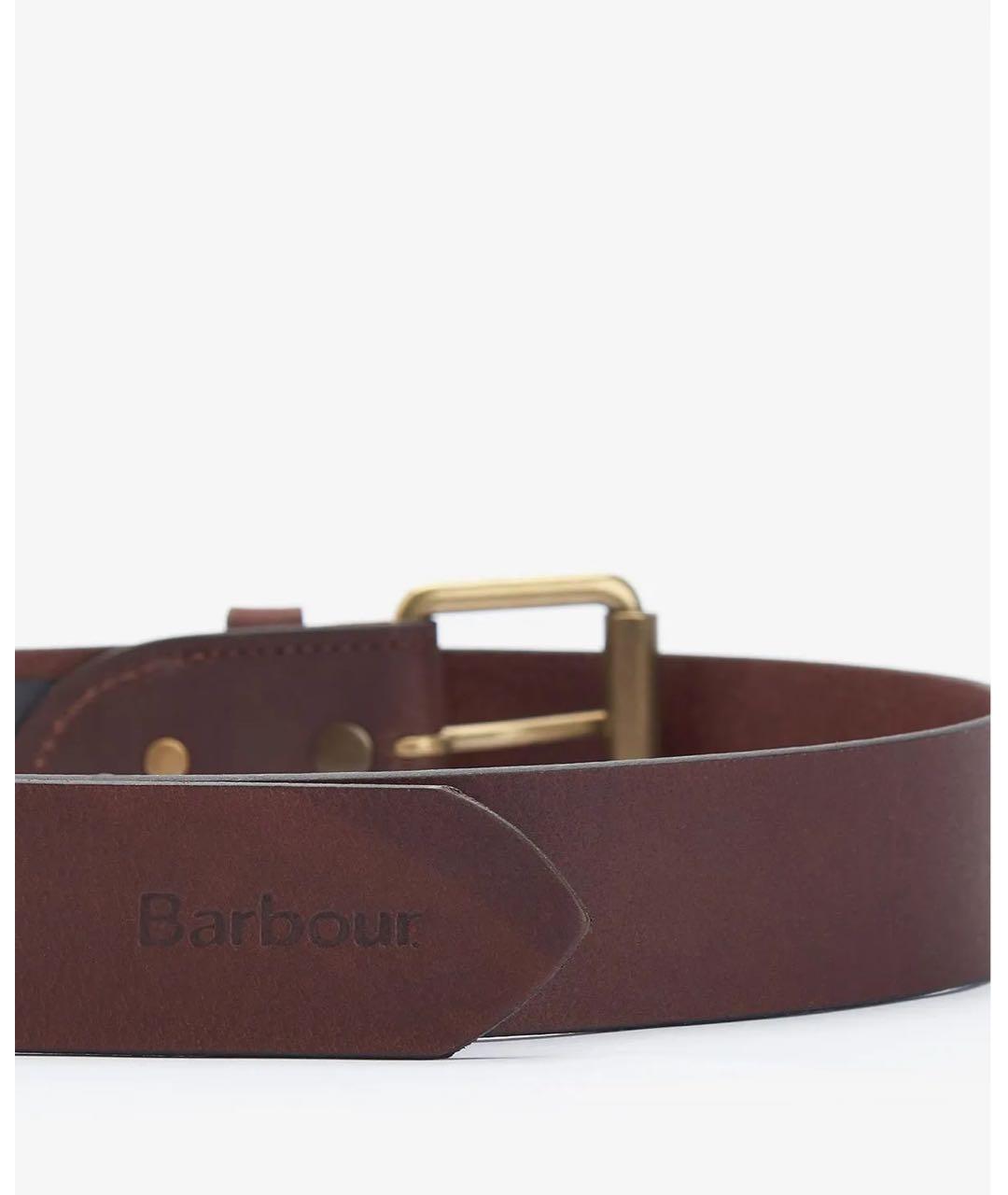 BARBOUR Коричневый кожаный ремень, фото 3