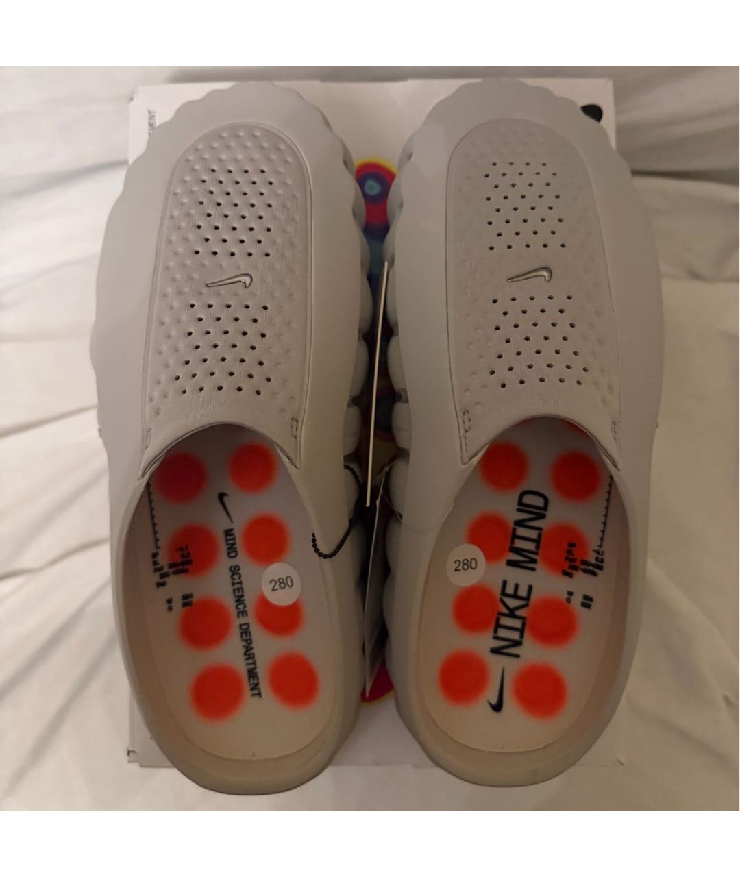 NIKELAB Серые резиновые шлепанцы, фото 3