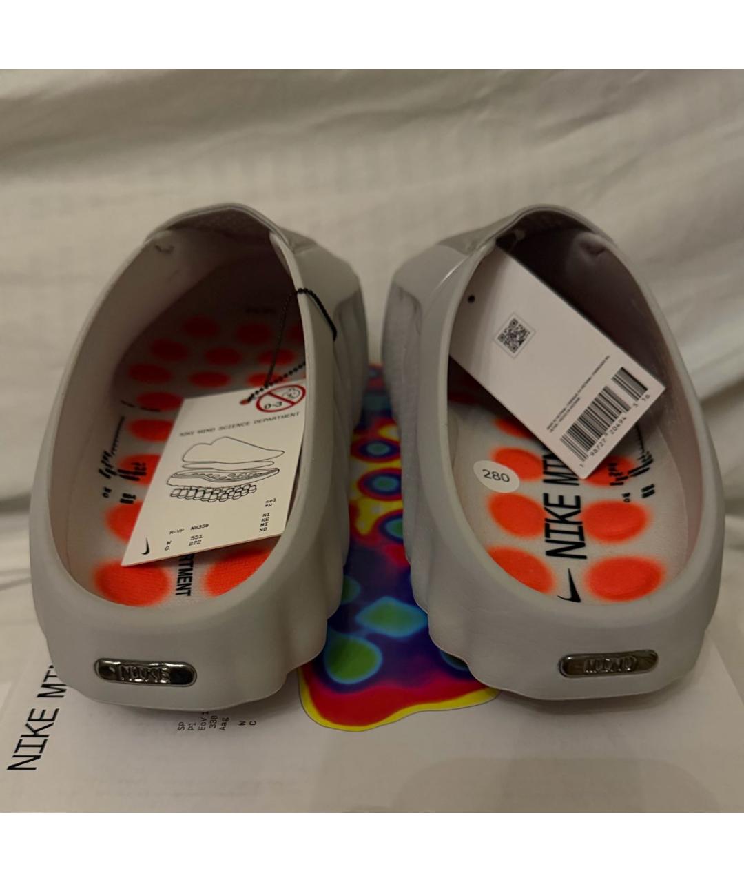 NIKELAB Серые резиновые шлепанцы, фото 4