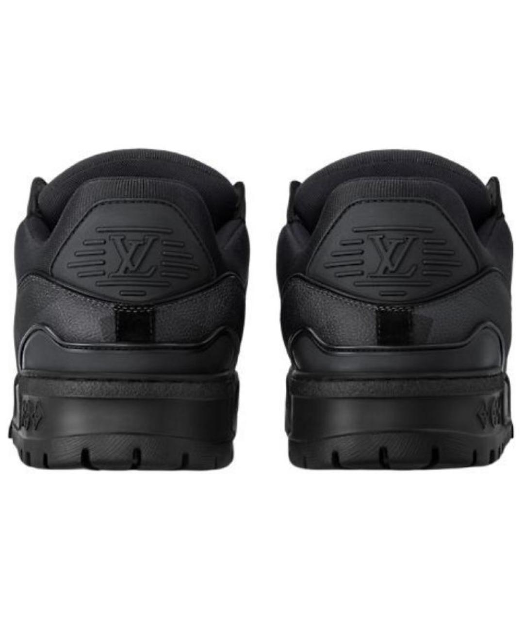 LOUIS VUITTON Черные кожаные низкие кроссовки / кеды, фото 5