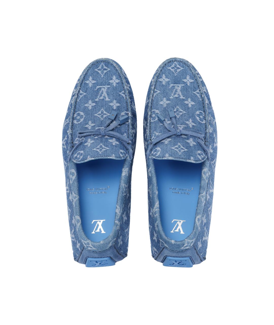 LOUIS VUITTON Синие лоферы, фото 3