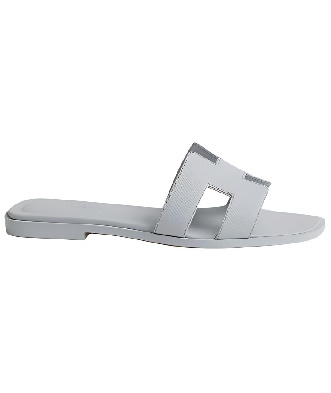 HERMES Голубые сандалии, фото 1