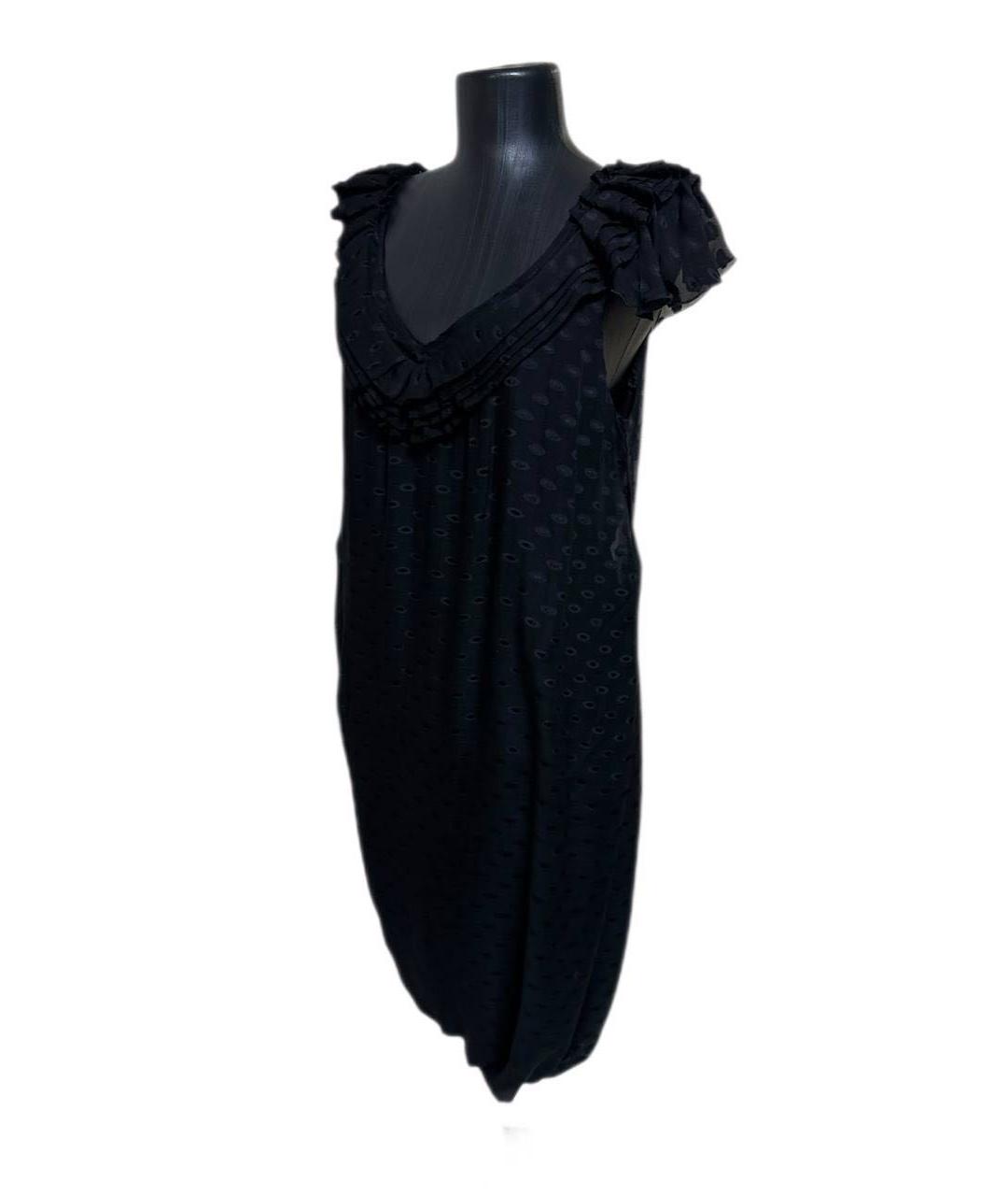 LOVE MOSCHINO Черное шелковое коктейльное платье, фото 6