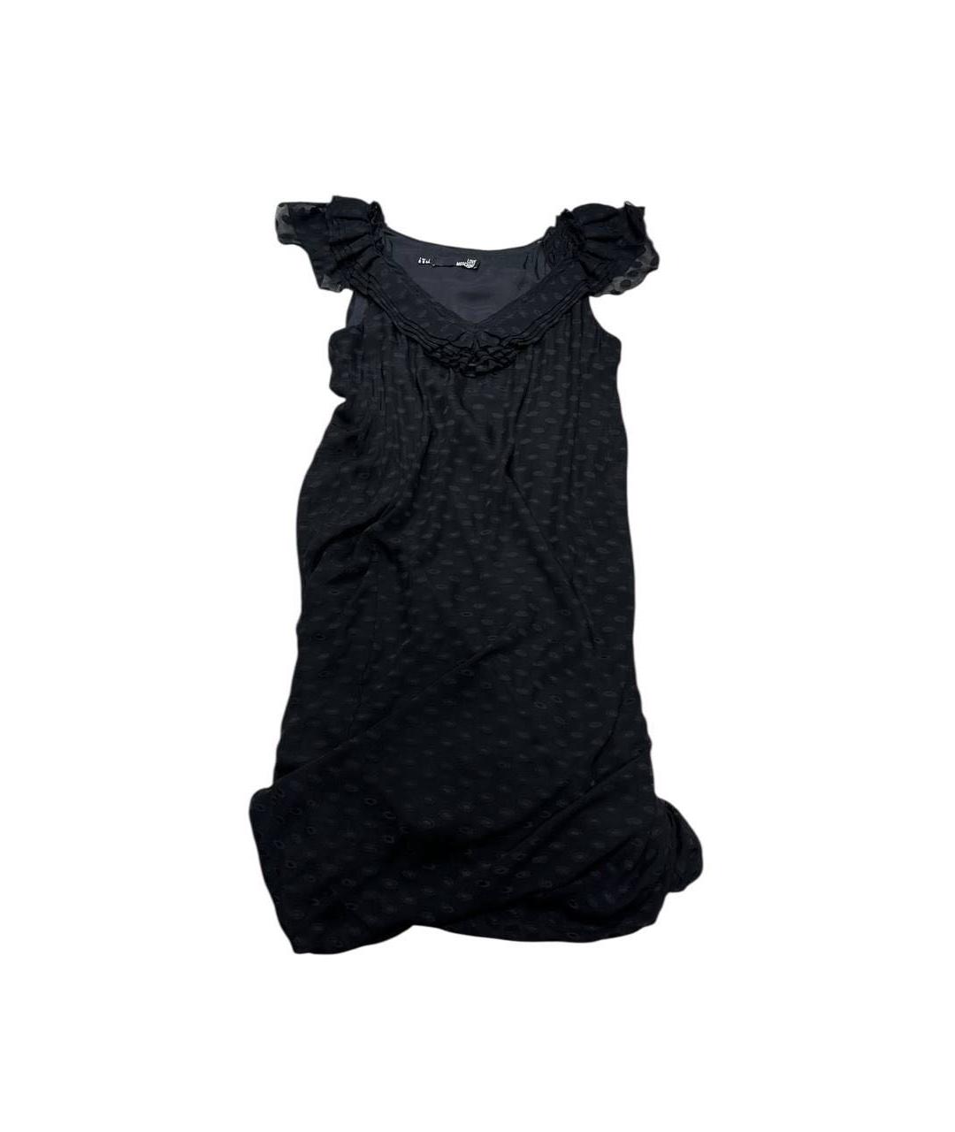 LOVE MOSCHINO Черное шелковое коктейльное платье, фото 8