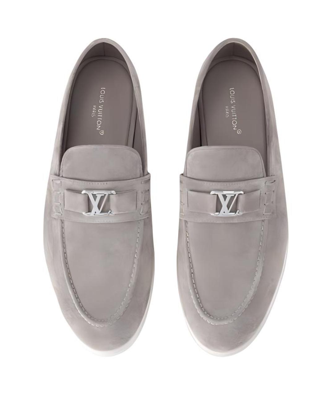 LOUIS VUITTON Серые лоферы, фото 5
