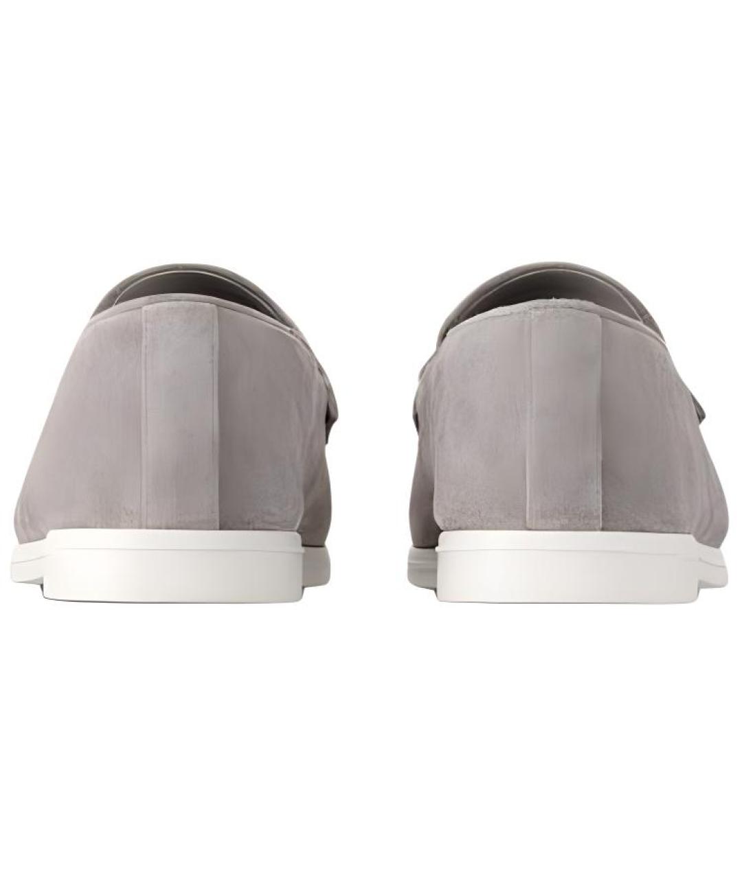 LOUIS VUITTON Серые лоферы, фото 4