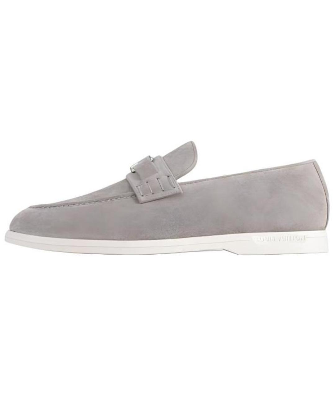 LOUIS VUITTON Серые лоферы, фото 2