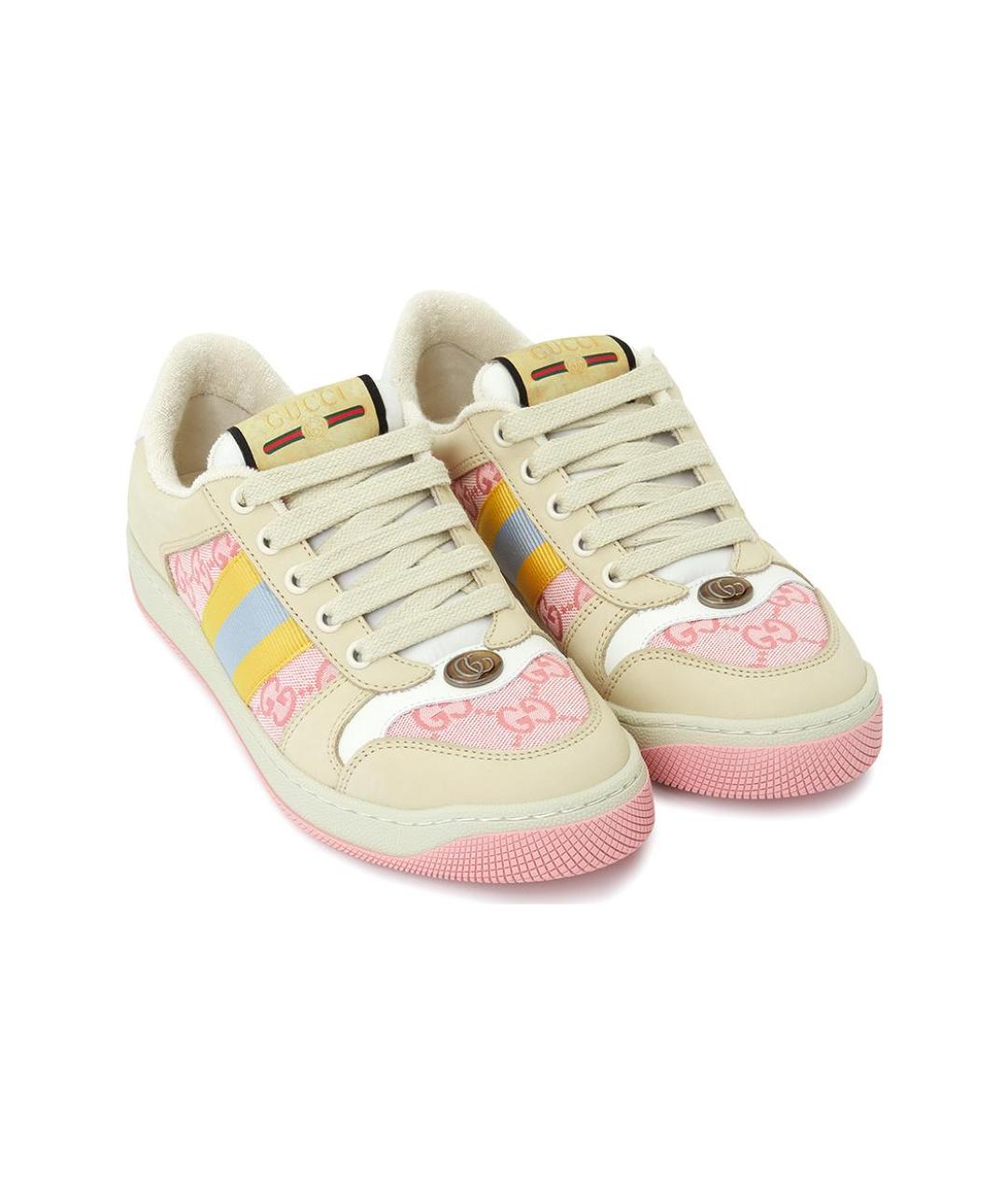 GUCCI Мульти кожаные кеды, фото 3