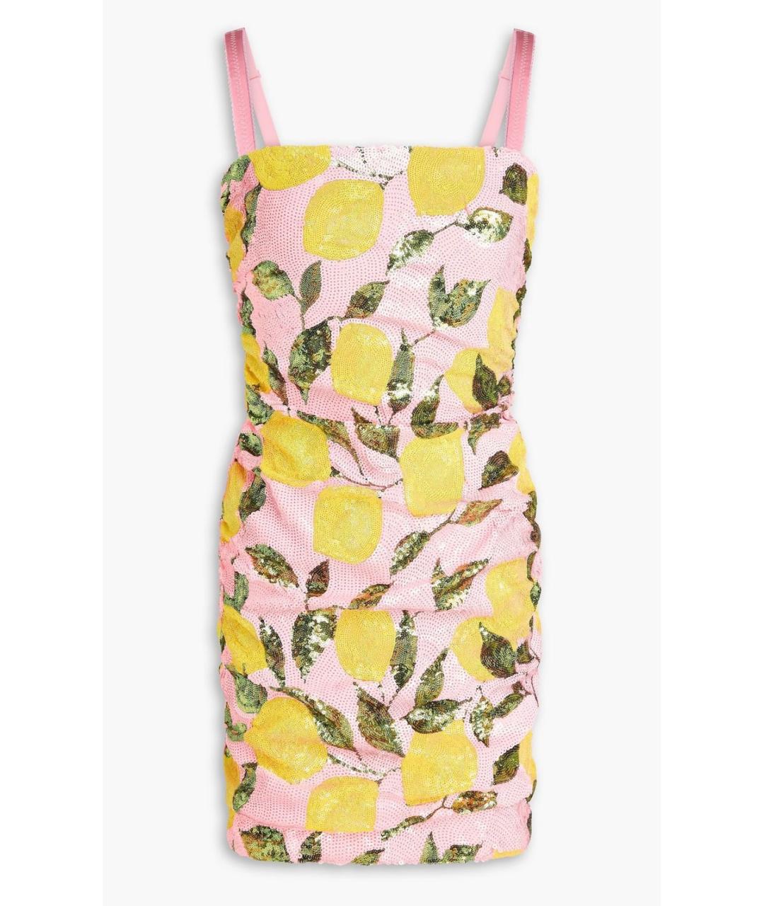 DOLCE&GABBANA Розовое полиэстеровое коктейльное платье, фото 5