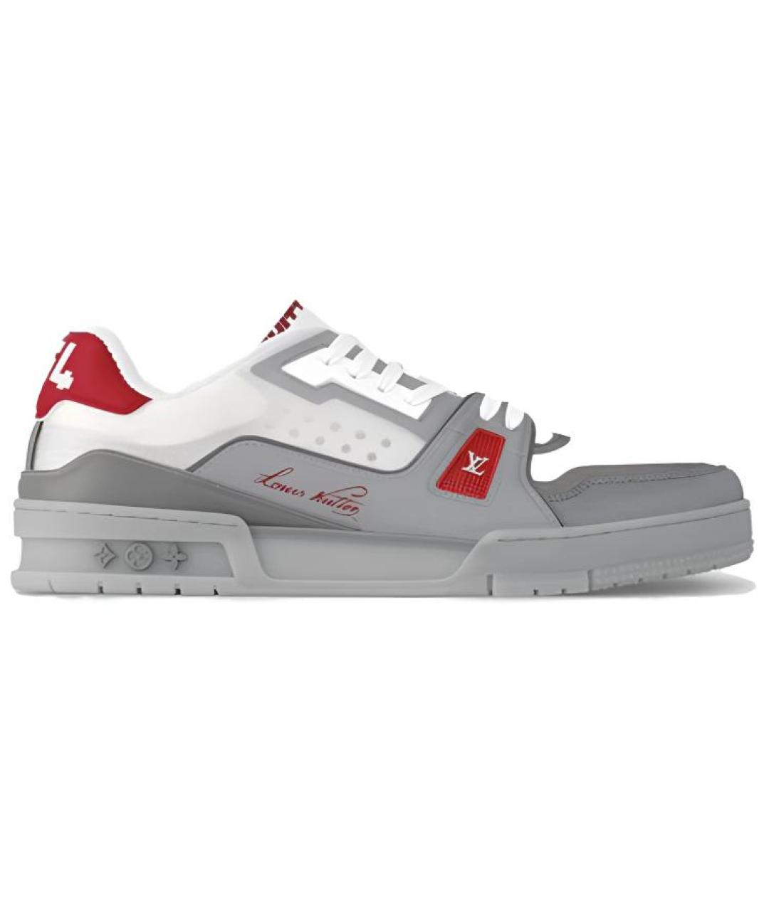 LOUIS VUITTON Серые кроссовки, фото 1