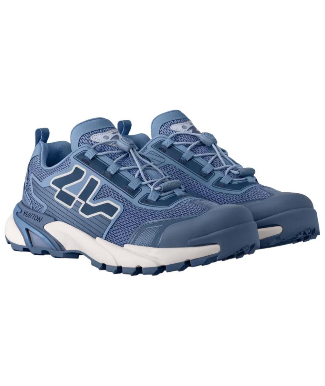 LOUIS VUITTON Синие низкие кроссовки / кеды, фото 3