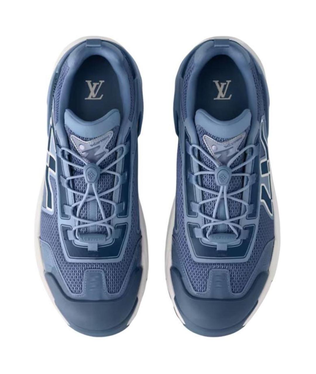 LOUIS VUITTON Синие низкие кроссовки / кеды, фото 4