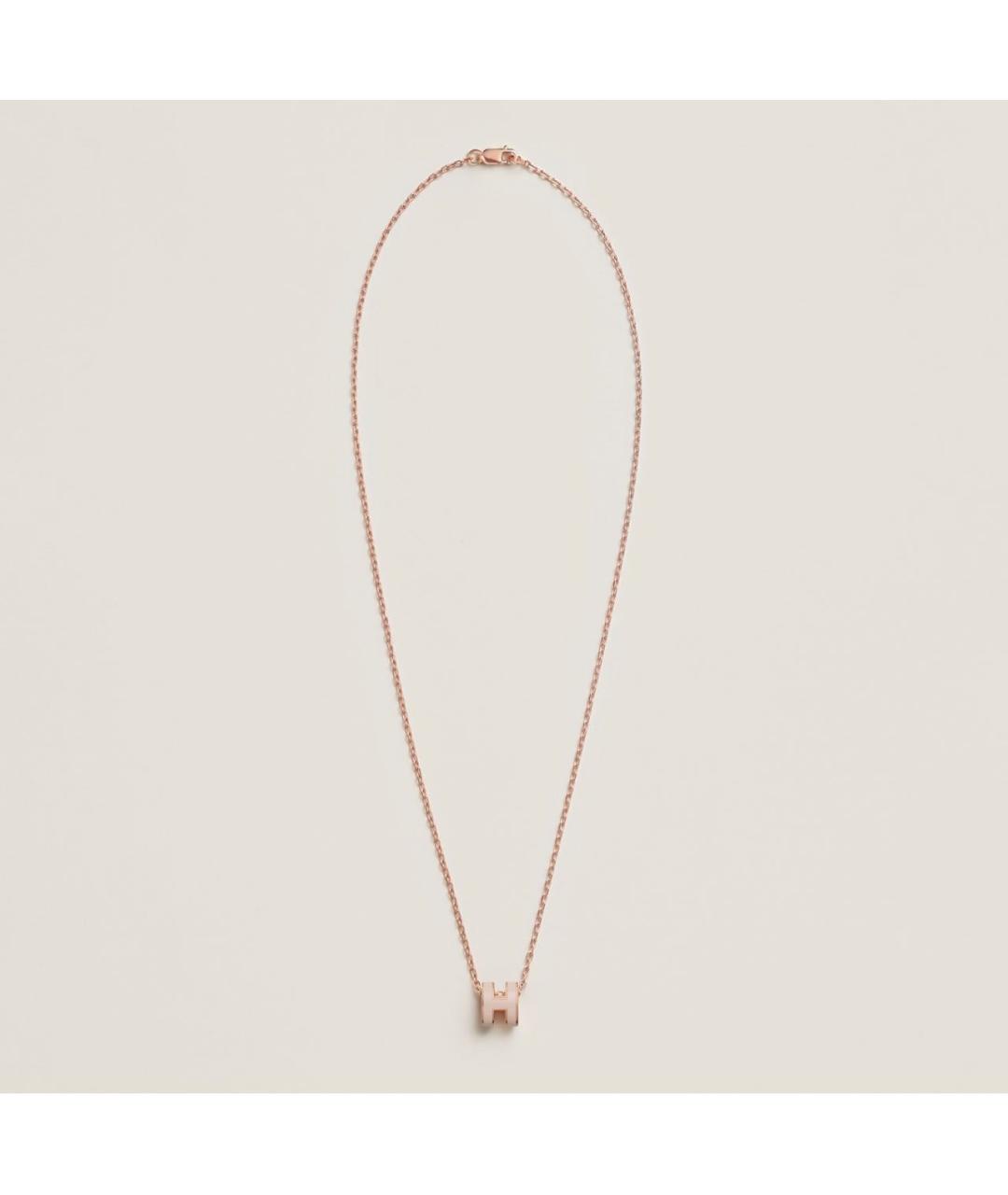 HERMES Розовая металлическая подвеска, фото 2