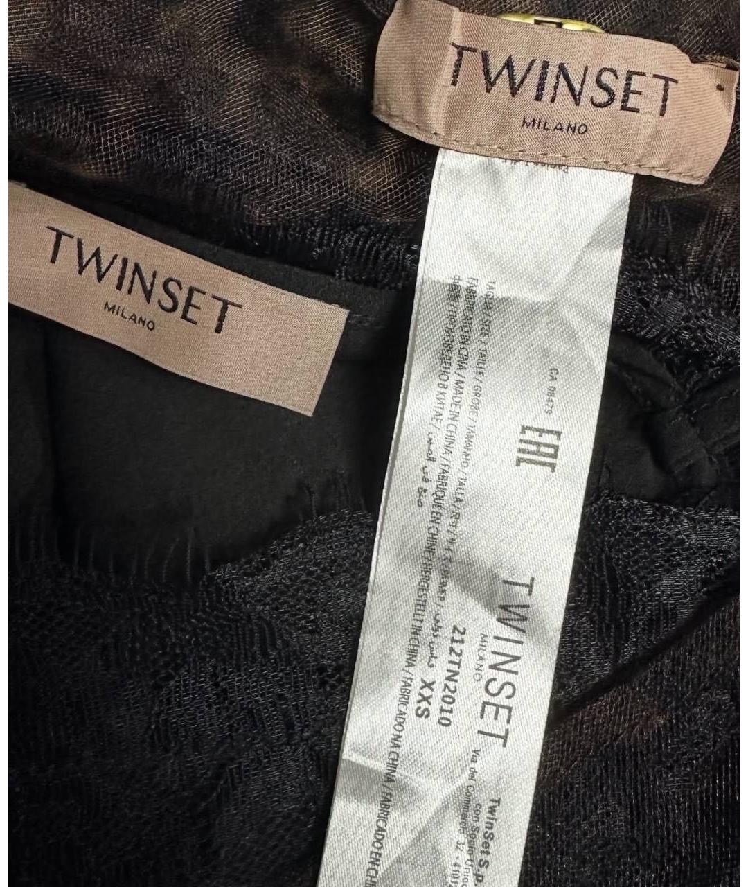 TWIN-SET Хаки полиэстеровое коктейльное платье, фото 8